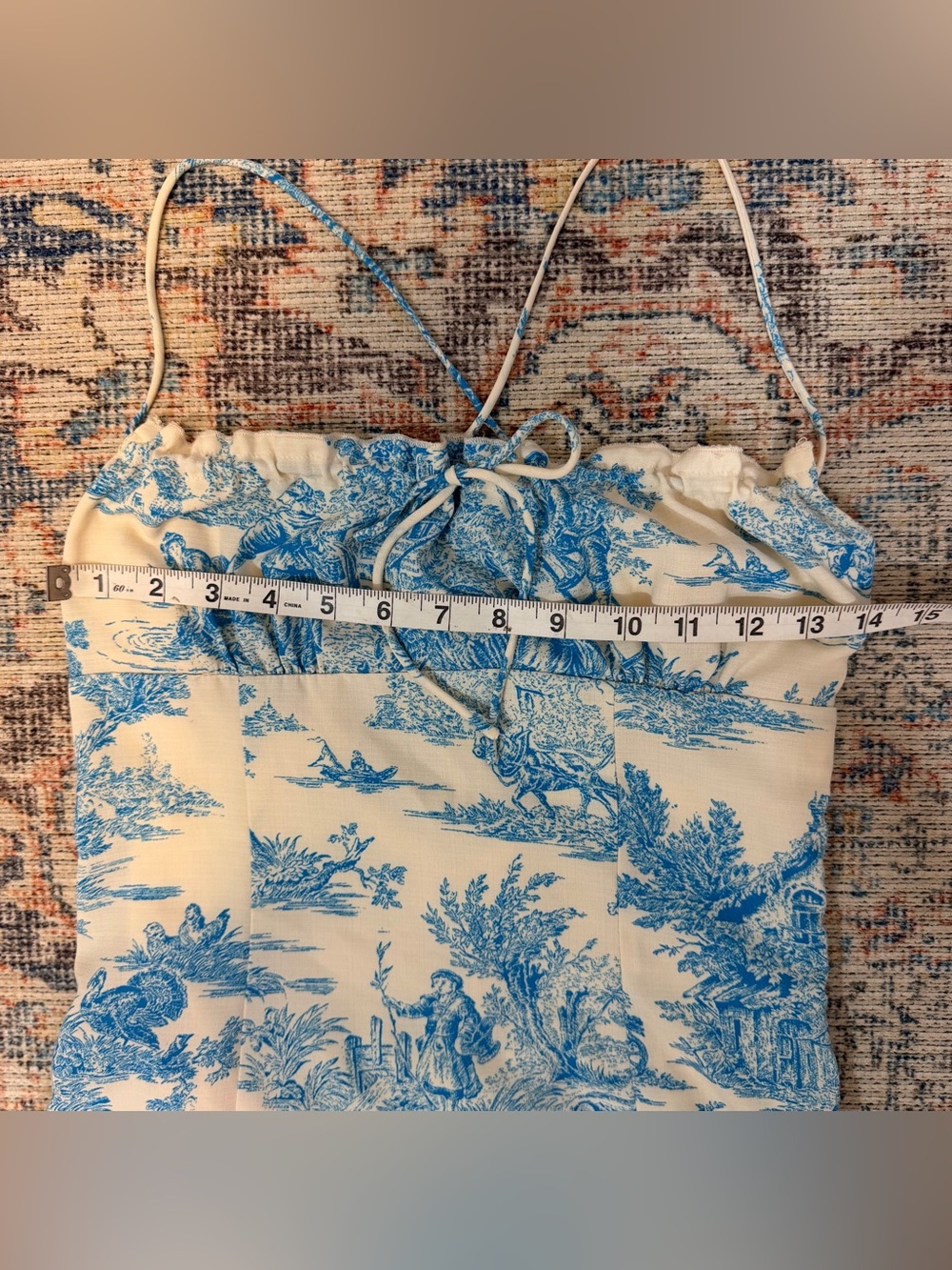 RARE Urban Outfitters April Toile Midi Slip Dress Euro Summer Sundress RUSH S - Picture 14 of 16